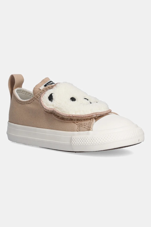 Converse gyerek sportcipő CHUCK TAYLOR AS ONE STRAP alacsony bézs A10040C