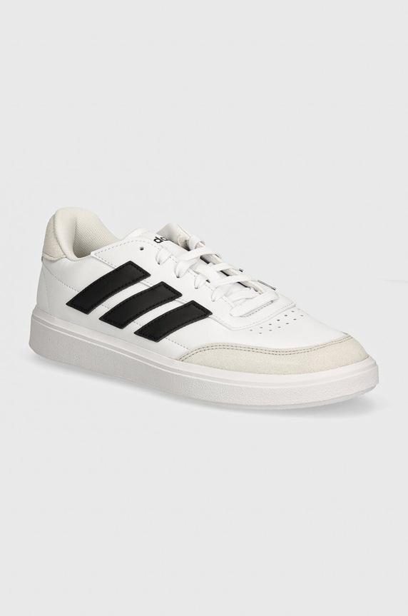 Sneakers adidas COURTBLOCK απομίμηση λείου δέρματος λευκό ID6500