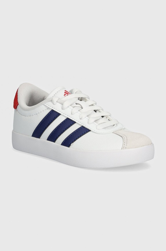 adidas sneakers pentru copii VL COURT 3.0 piele întoarsă alb IE6224
