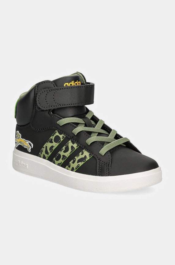 adidas sneakersy dziecięce GRAND COURT MID LionKing syntetyczny czarny IF4094