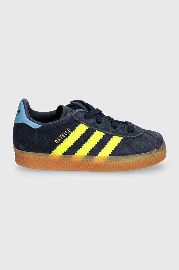 Παιδικά δερμάτινα sneakers adidas Originals GAZELLE CF EL IH2783 σκούρο μπλε AW24