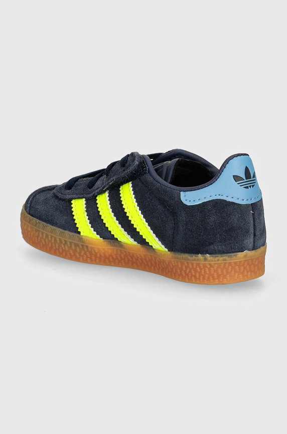 Κοριτσίστικα Παιδικά δερμάτινα sneakers adidas Originals GAZELLE CF EL IH2783 σκούρο μπλε