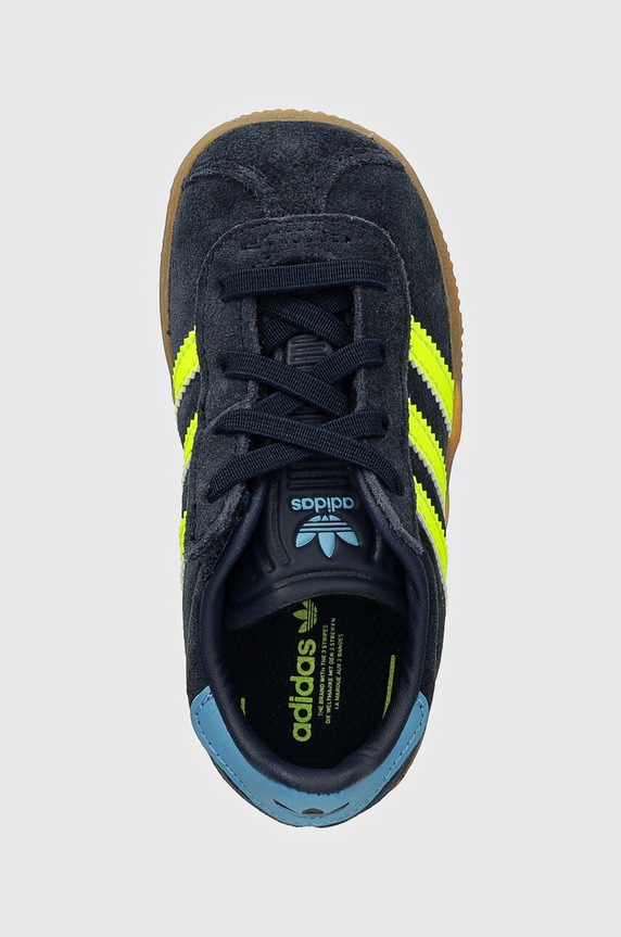 Παιδικά δερμάτινα sneakers adidas Originals GAZELLE CF EL σκούρο μπλε IH2783