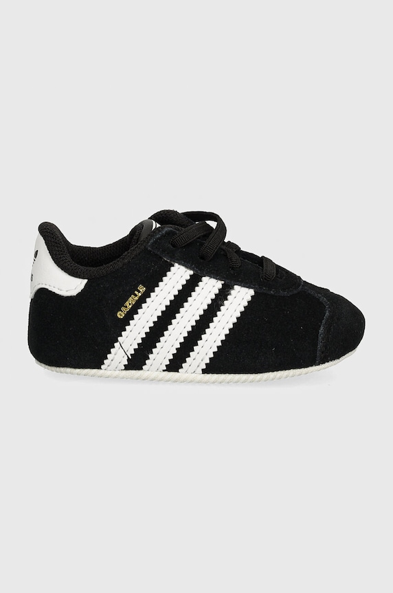 Čevlji iz semiša za dojenčka adidas Originals GAZELLE CRIB JI2046 črna AW24