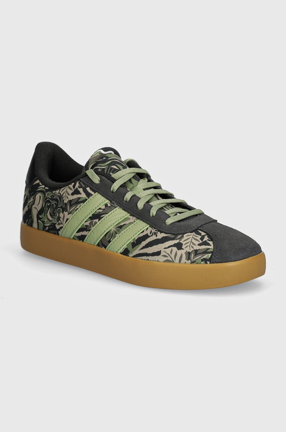 Detské tenisky adidas VL COURT LionKing semišová koža zelená IF4086