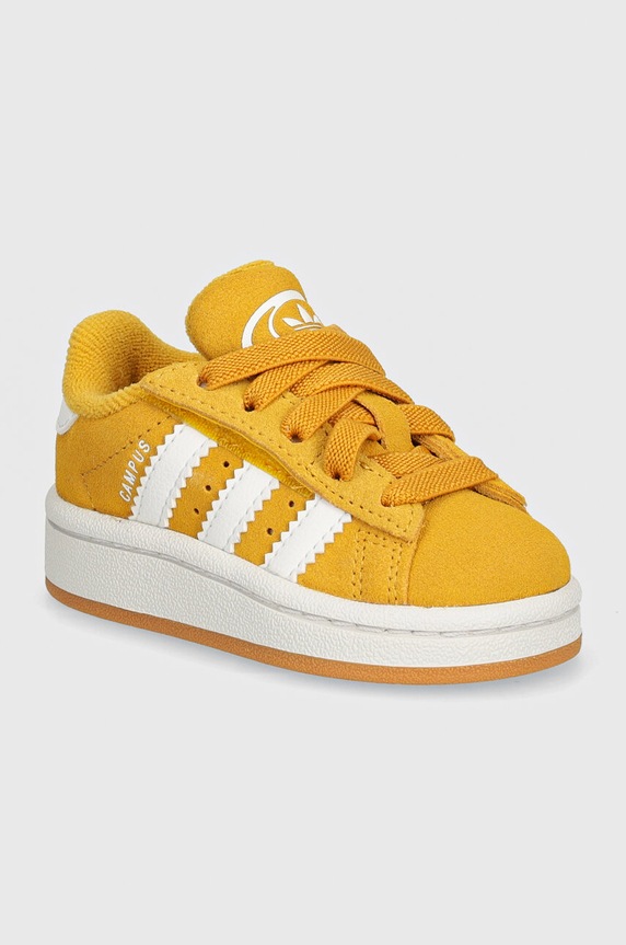 Παιδικά sneakers adidas Originals CAMPUS 00s CF EL δέρμα σαμουά κίτρινο JH6325