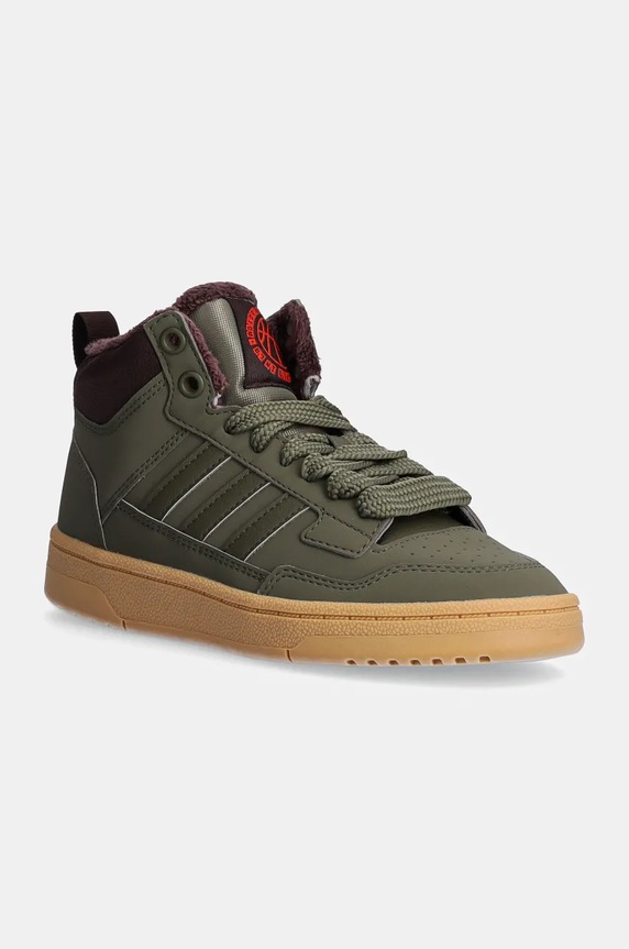 adidas sneakers pentru copii RAPID COURT MID WINTERIZED sintetic verde JR2813
