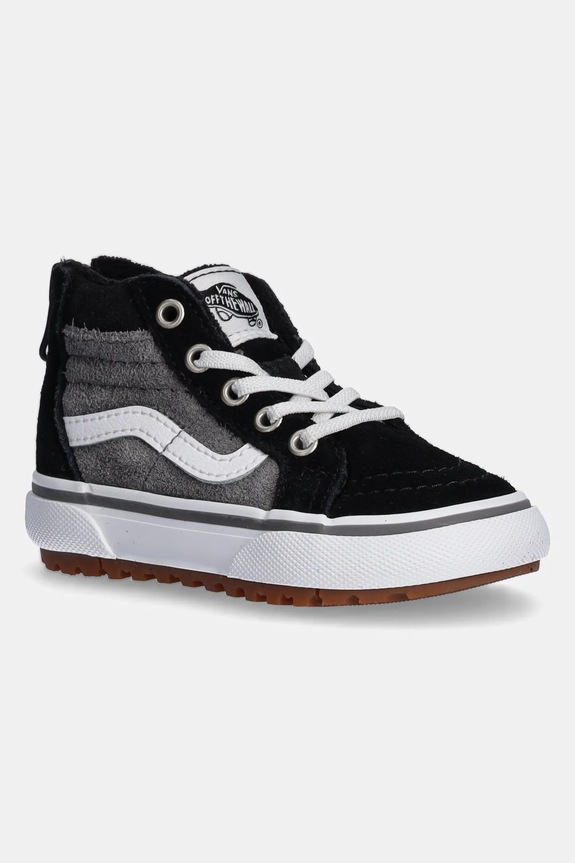 Vans trampki skórzane dziecięce MTE SK8-Hi Zip skóra zamszowa szary VN000D0MN421