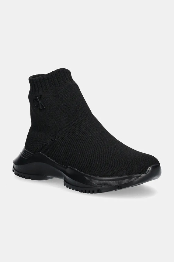 Calvin Klein Jeans sneakersy dziecięce wysoka czarny V3A9.81000.28.34