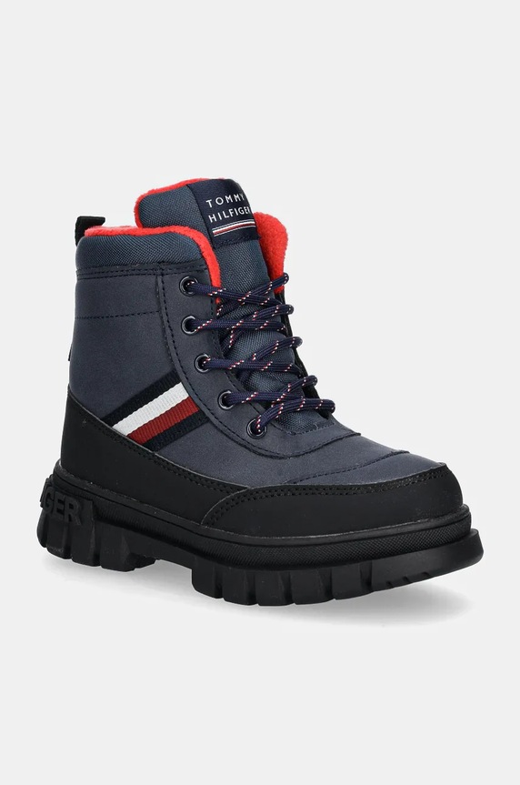 Παιδικές χειμερινές μπότες Tommy Hilfiger συνθετικό σκούρο μπλε T3X5.33713.30.34