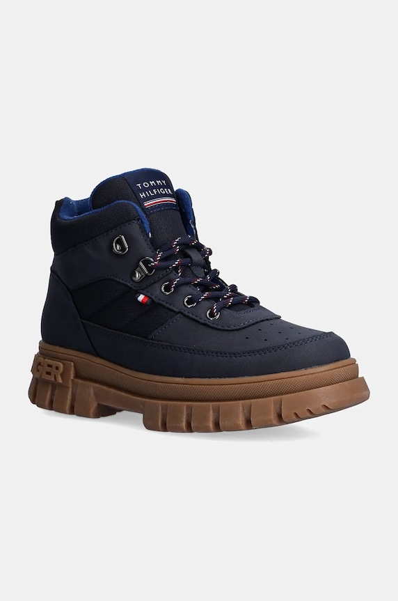 Dětské zimní boty Tommy Hilfiger imitace kůže námořnická modř T3X5.33707.35.41