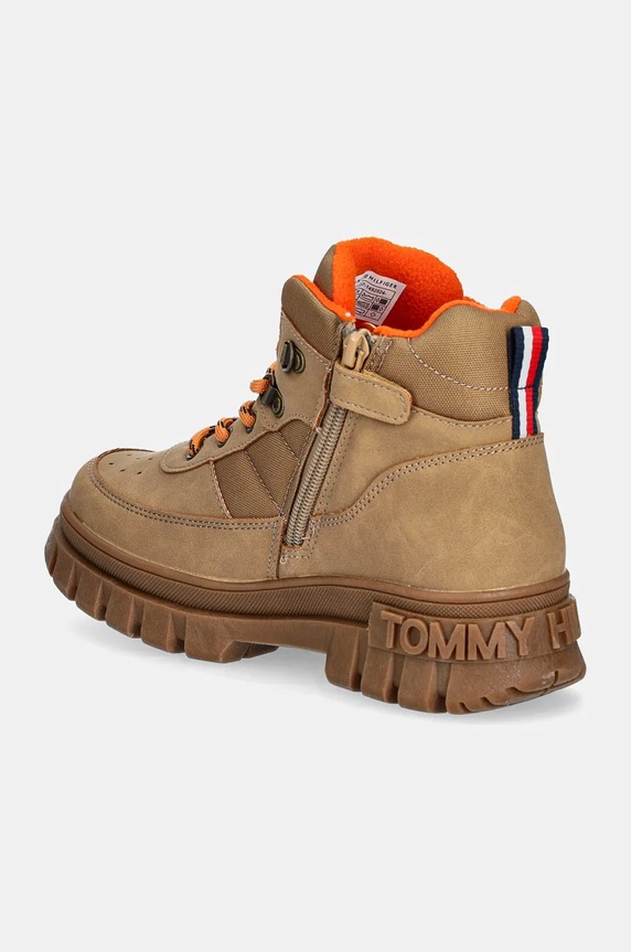 Chłopiec Tommy Hilfiger buty zimowe dziecięce T3X5.33707.35.41 brązowy