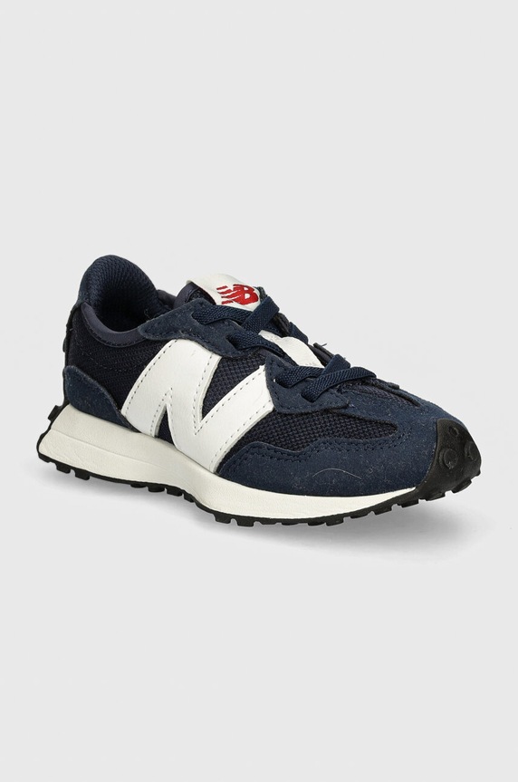New Balance sneakers pentru copii 327 imitatie de piele intoarsa bleumarin PH327CNW