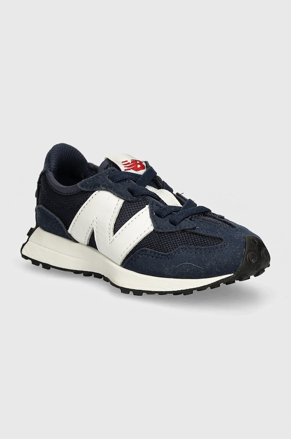 New Balance sneakers pentru copii 327 imitatie de piele intoarsa bleumarin PH327CNW