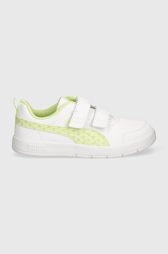 Puma sneakersy dziecięce Courtflex V3 Dotty 398758 zielony AW24