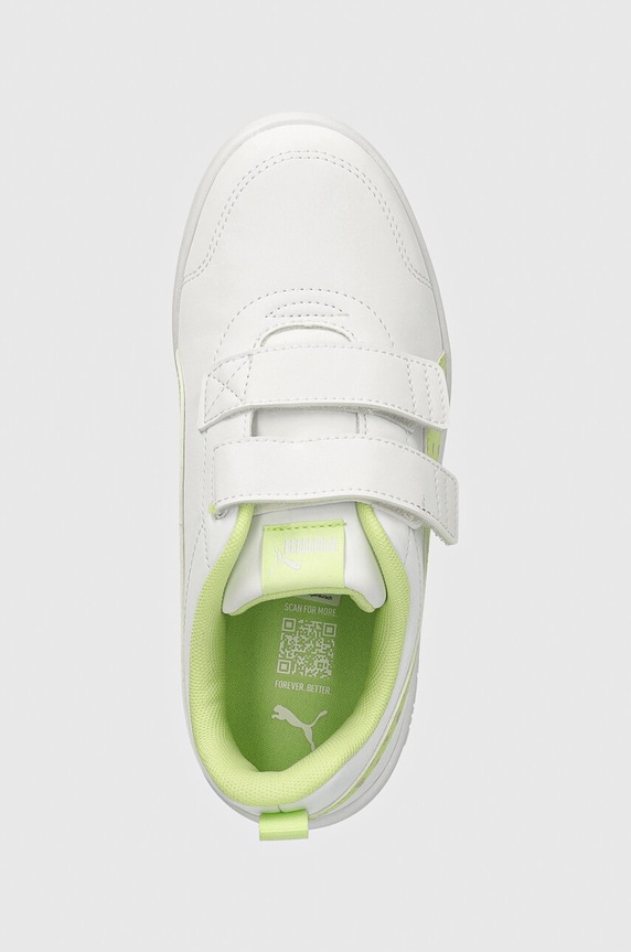 Puma sneakersy dziecięce Courtflex V3 Dotty zielony 398758