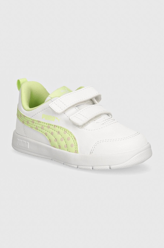 Детски маратонки Puma Courtflex V3 Dotty изкуствена кожа жълт 398759