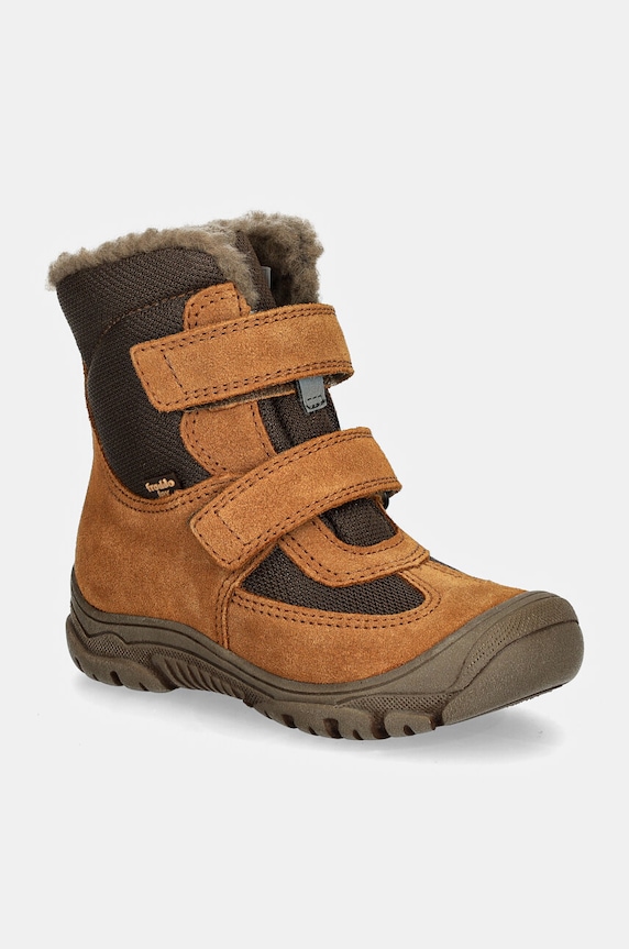 Otroške usnjene snežke Froddo LINZ WOOL TEX HIGH Tekstil rjava G3160229.25.30