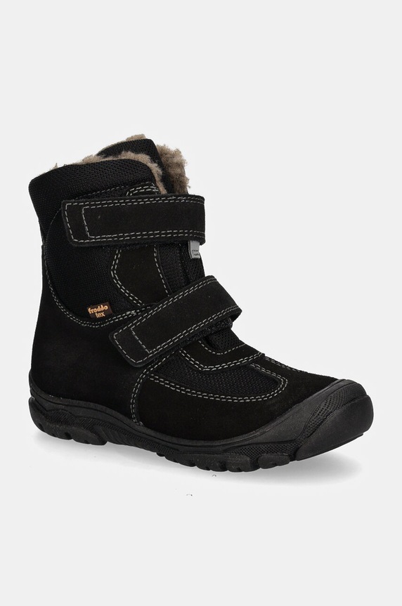 Detské zimné topánky Froddo LINZ WOOL TEX HIGH semišová koža čierna G3160229.31.35