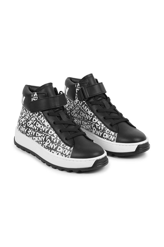 Dječje kožne tenisice Dkny visoka crna D60902.36.39