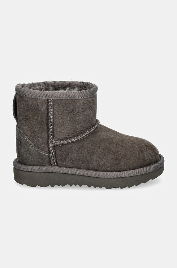 Dječje cipele za snijeg od brušene kože UGG CLASSIC MINI II 1017715T siva AW25
