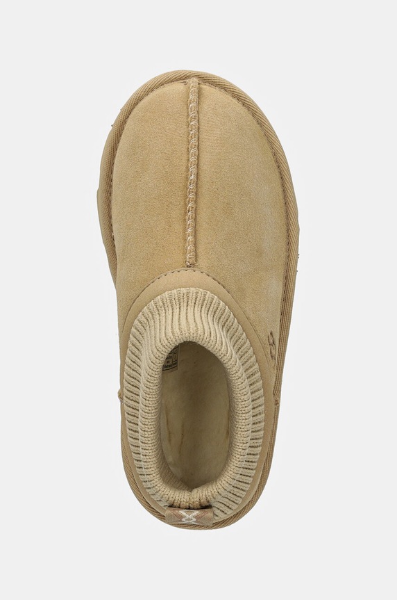 Detské semišové snehule UGG CLASSIC ULTRA STRETCH CUFF béžová 1157702T
