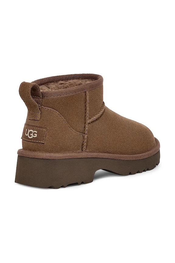 Dječaci Dječje cipele za snijeg od brušene kože UGG KIDS CLASSIC ULTRA MINI NEW HEIGHTS 1157732K smeđa
