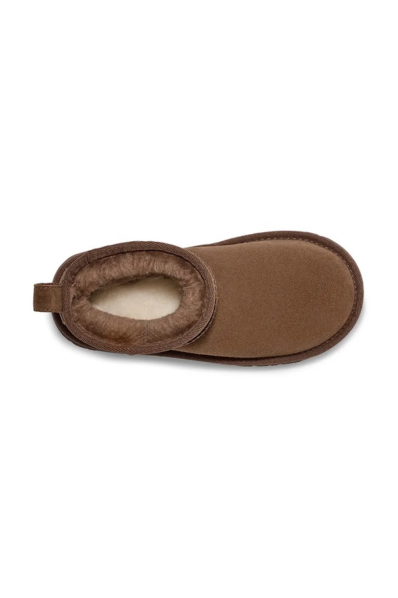 Dječje cipele za snijeg od brušene kože UGG KIDS CLASSIC ULTRA MINI NEW HEIGHTS 1157732K smeđa