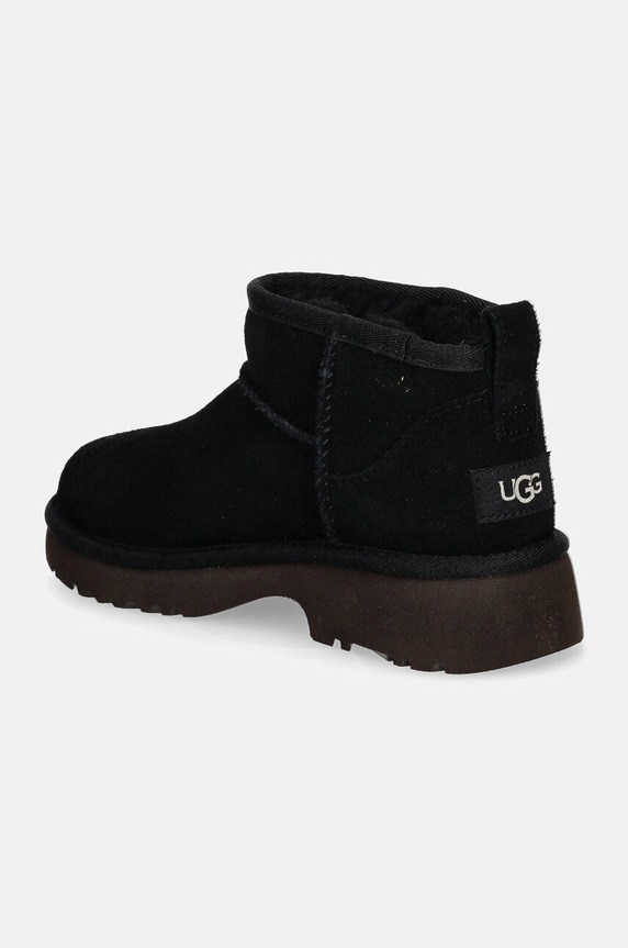 Chłopiec UGG śniegowce zamszowe dziecięce KIDS CLASSIC ULTRA MINI NEW HEIGHTS 1157732K czarny
