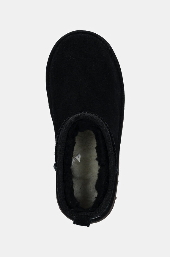UGG śniegowce zamszowe dziecięce KIDS CLASSIC ULTRA MINI NEW HEIGHTS czarny 1157732K
