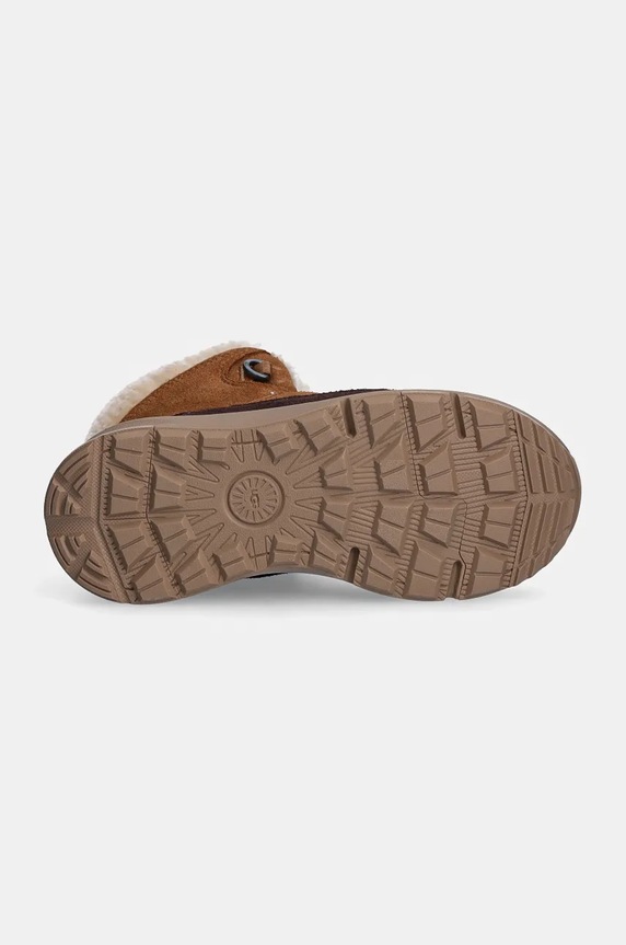Dječje zimske cipele od brušene kože UGG TERRETRAIL COZY LACE 1157574K smeđa