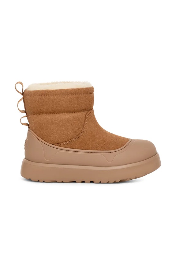 UGG śniegowce zamszowe dziecięce KIDS CLASSIC MINI MOD syntetyczny brązowy 1157691K