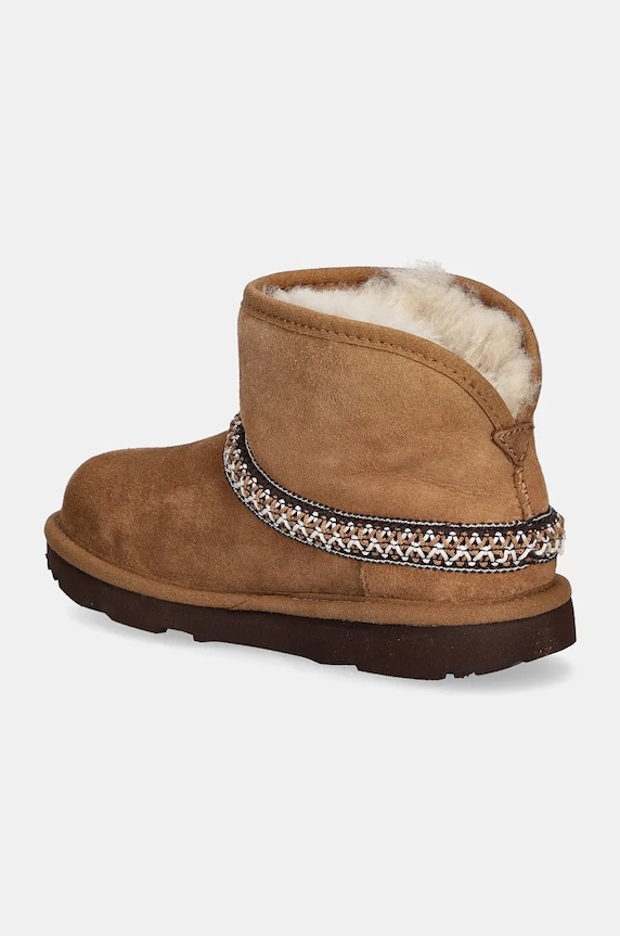 Dječaci Dječje cipele za snijeg od brušene kože UGG KIDS CLASSIC MINI CRESCENT 1157697K smeđa
