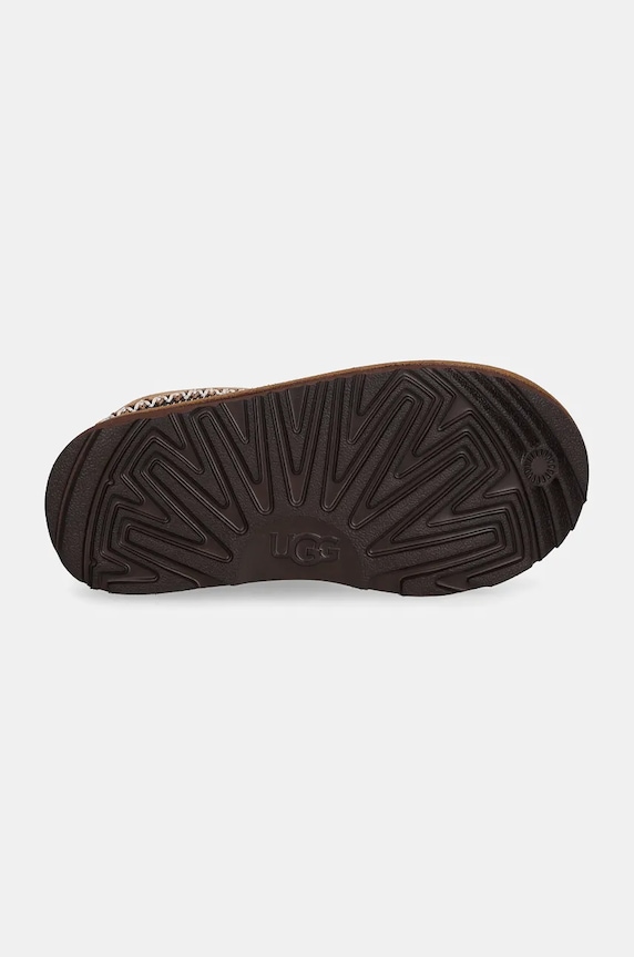 Dječje cipele za snijeg od brušene kože UGG KIDS CLASSIC MINI CRESCENT 1157697K smeđa