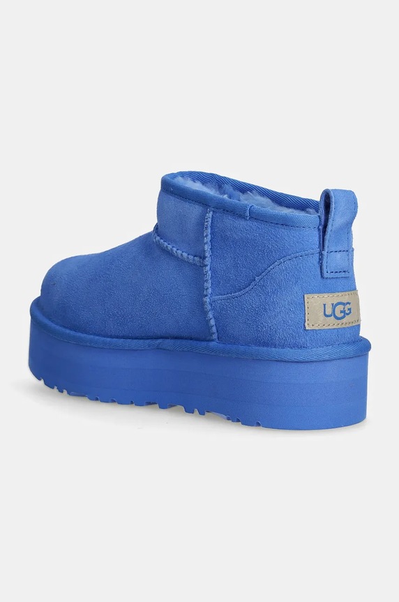 Dječaci Dječje cipele za snijeg od brušene kože UGG KIDS CLASSIC ULTRA MINI PLATFORM 1157791K.K plava