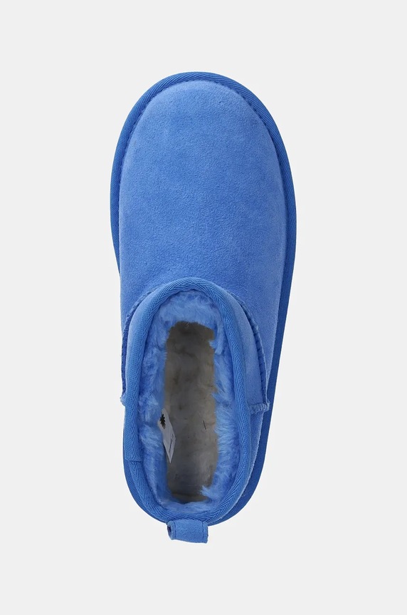Dječje cipele za snijeg od brušene kože UGG KIDS CLASSIC ULTRA MINI PLATFORM plava 1157791K.K