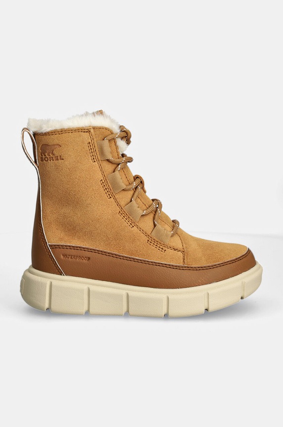 Sorel buty zimowe zamszowe dziecięce CHILDRENS SOREL EXPL 2088512 brązowy AW24