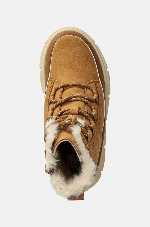 Sorel buty zimowe zamszowe dziecięce CHILDRENS SOREL EXPL brązowy 2088512