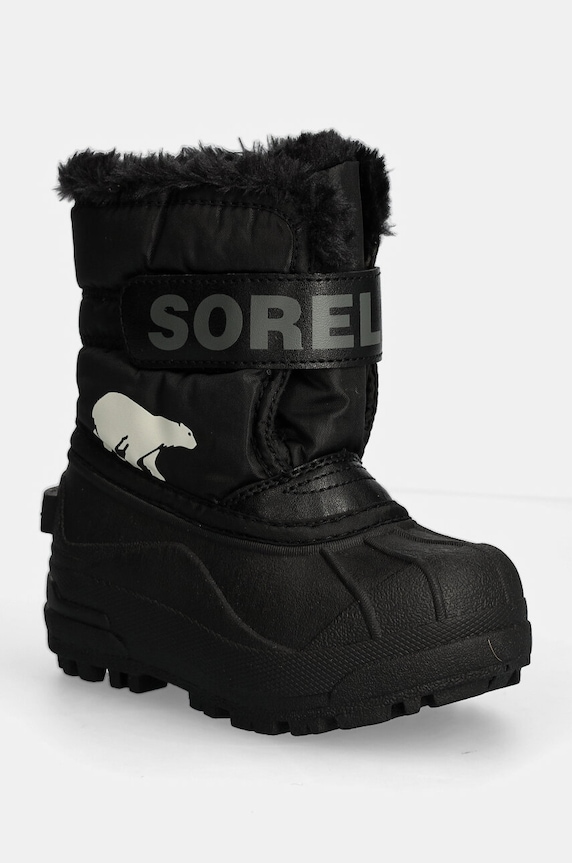 Sorel śniegowce dziecięce TODDLER SNOW COMMAND syntetyczny czarny 2114101