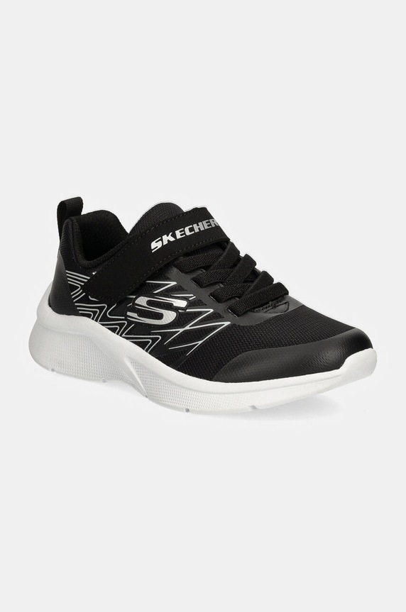Детски маратонки Skechers MICROSPEC изкуствен черен 403770L.K