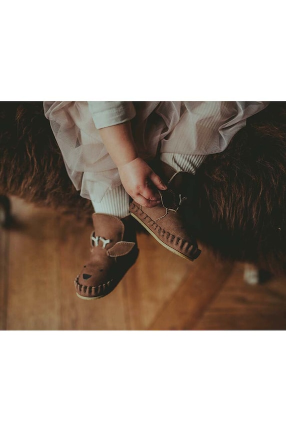 Donsje incaltaminte din piele pentru bebelusi Kapi Special Booties Stag 1028303. maro