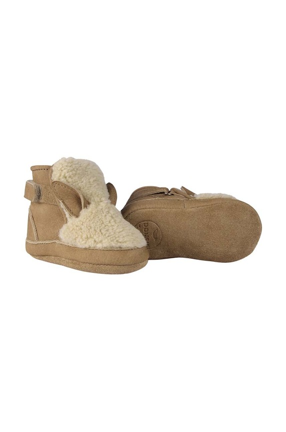 Donsje buty niemowlęce Richy Booties Alpaca tekstylny brązowy 1033806.