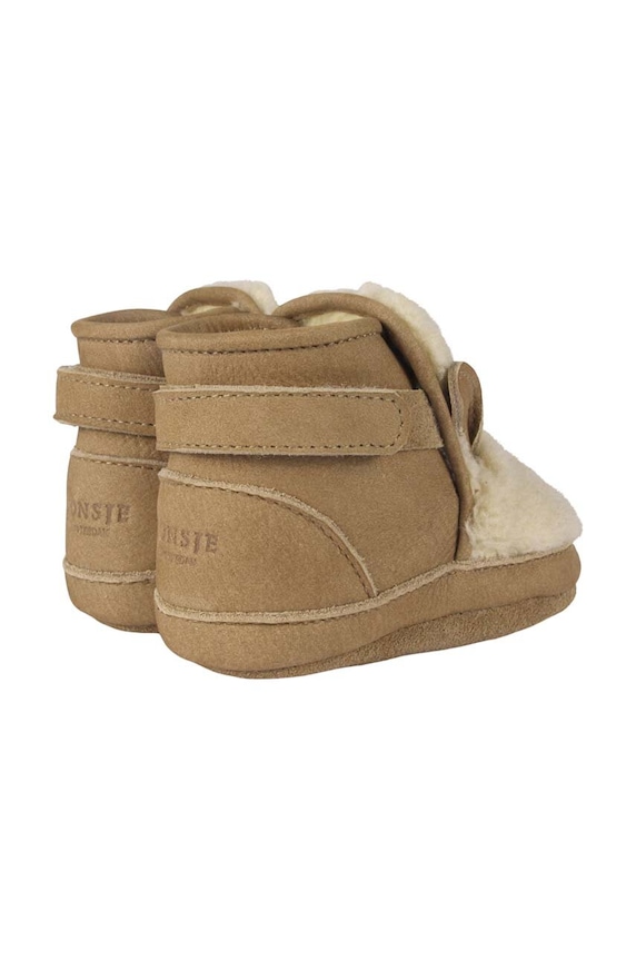Chłopiec Donsje buty niemowlęce Richy Booties Alpaca 1033806. brązowy