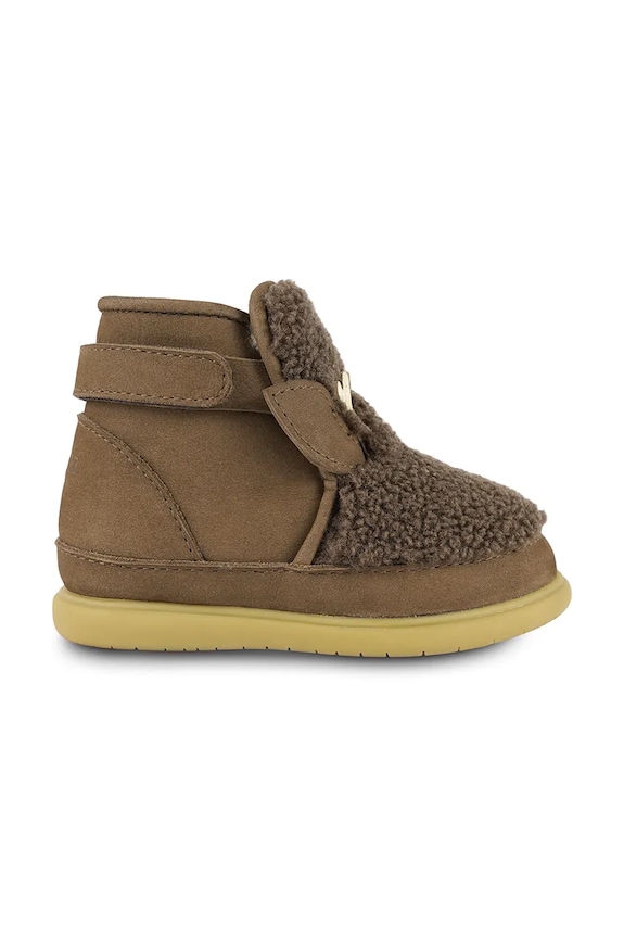 Donsje buty zimowe zamszowe dziecięce Roumi Shoes Stag 1500905. brązowy
