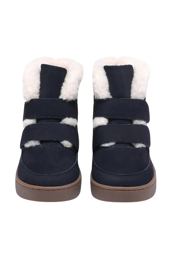 Chłopiec Donsje buty zimowe zamszowe dziecięce Clenn Boots 2017700.22.28 granatowy