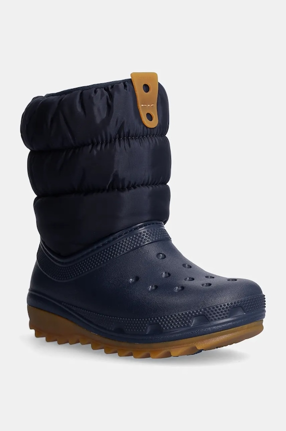 Crocs cizme de iarna copii CLASSIC NEO PUFF BOOT izolat bleumarin 207684.CLASSIC.NEO.PUFF