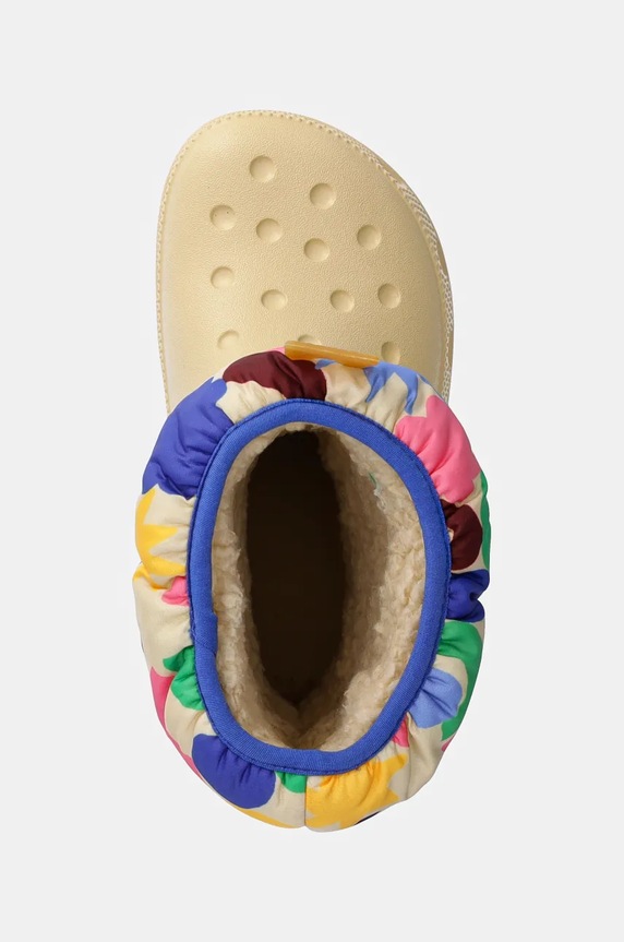 Crocs gyerek hótaposó CLASSIC NEO PUFF GEO SHAPES BOOT bézs 210411.CLASSIC.NEO.PUFF