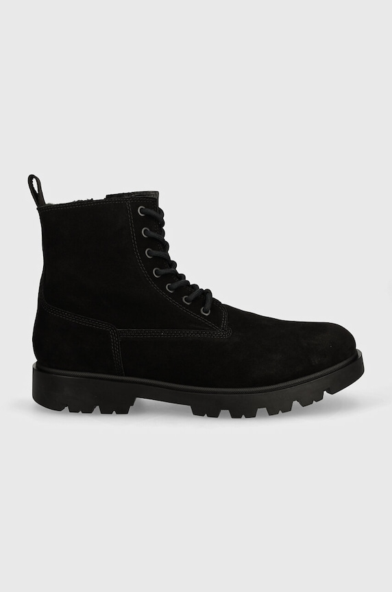 Semišové členkové topánky BOSS Adley 50523893.001 čierna AW24