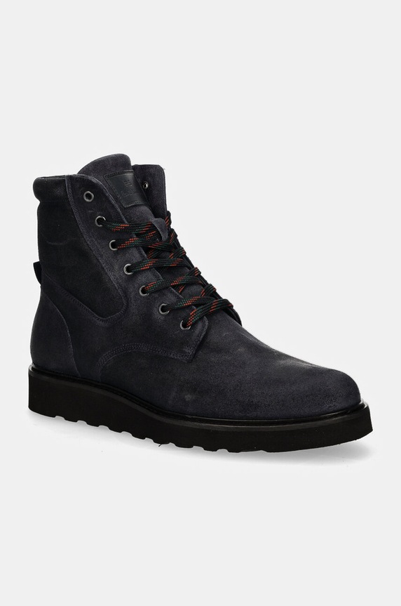 Nubukové boty PS Paul Smith Buck casual námořnická modř M2S.BUC02.NSUE