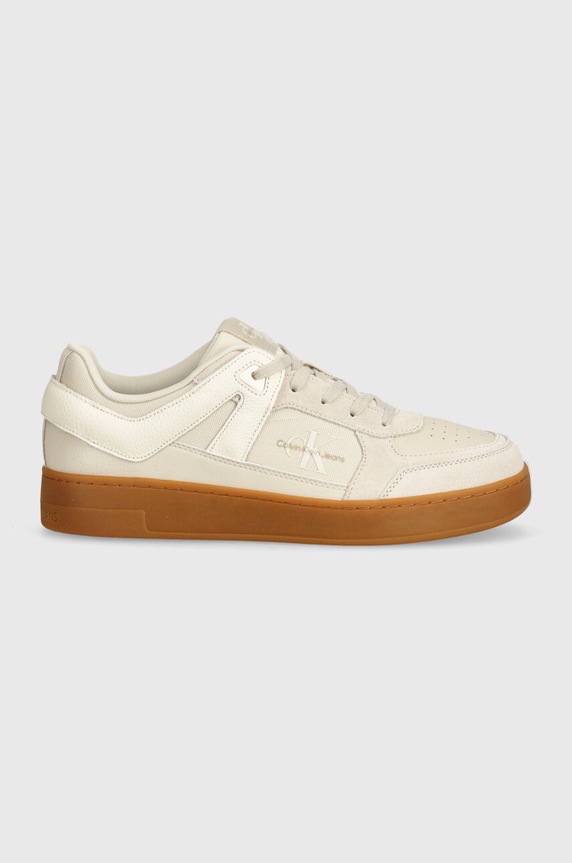 Calvin Klein Jeans sneakersy BASKET CUP LOW LACEUP LTH ML MTR YM0YM00994 beżowy AW24